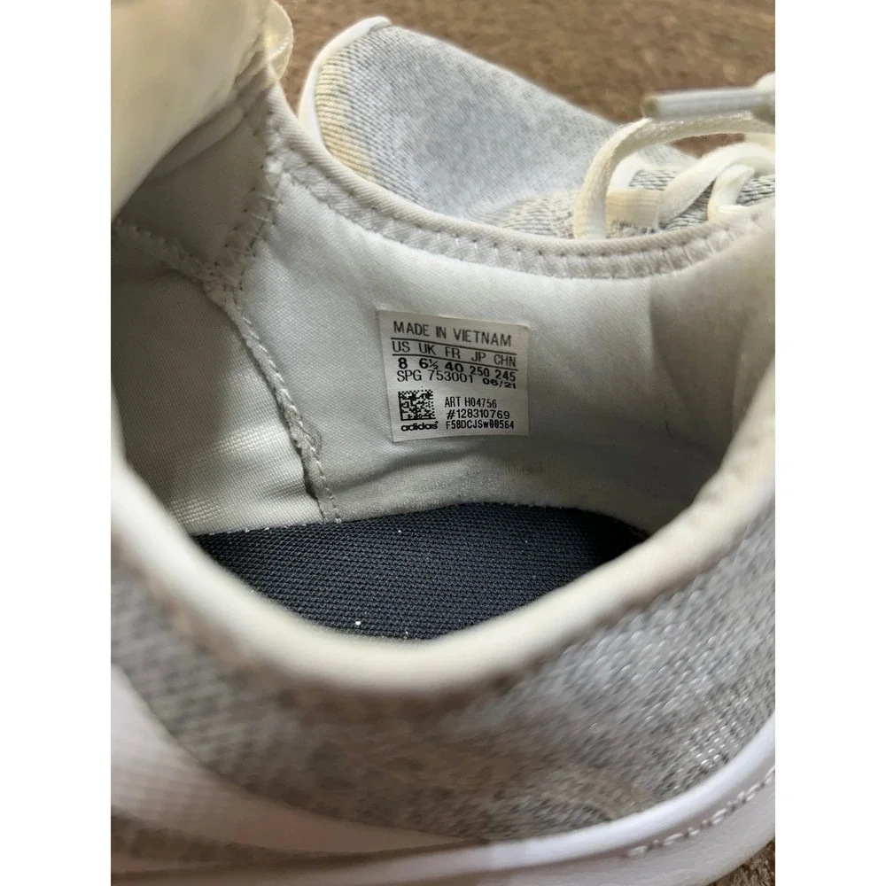 Adidas Cloudfoam Pure 2.0 Grey White Knit Running Shoes H04756 Womens 8